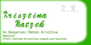 krisztina matzek business card
